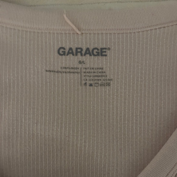 Garage Light Pink Ribbed Crop Top - Picture 2 of 3